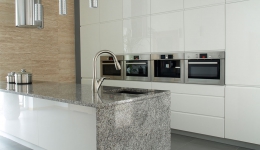 Modern kitchen with granite countertop